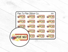 1095~~Movie Night Planner Stickers.
