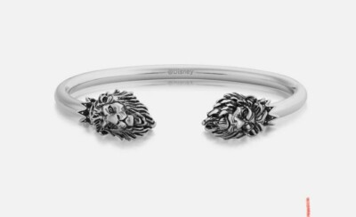 RARE NWT Disney CoutureKingdom LionKing White Gold-Plated Simba v Scar Bangle US