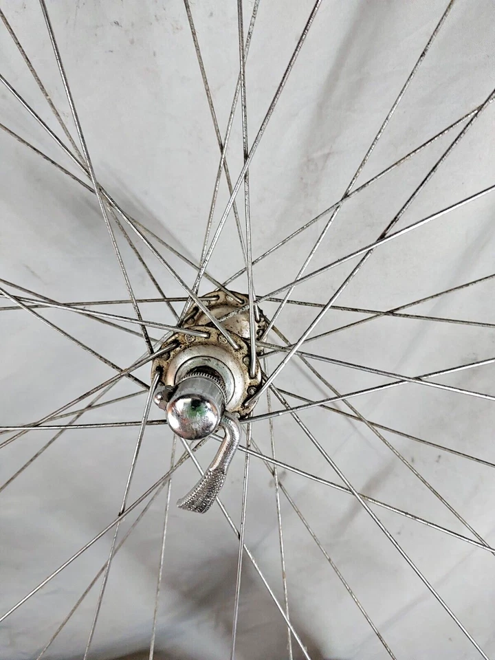 Campagnolo Record 700c conjunto de rodas de bicicleta de estrada tubular Campy 32/36S 130mm remetente dos EUA - Imagem 4 de 4