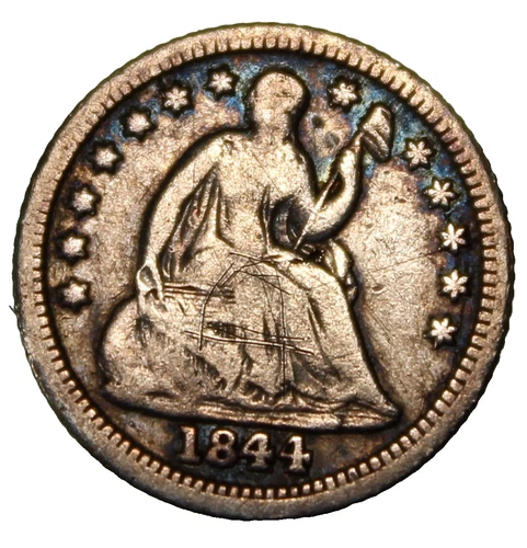 1844 O Seated Liberty Half Dime - VG Details !!
