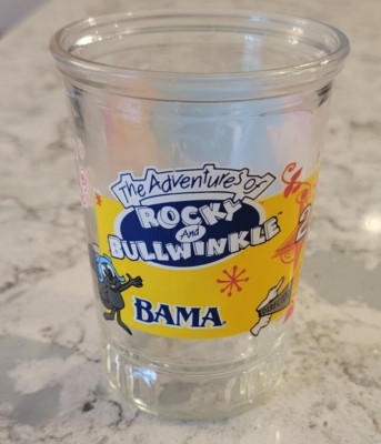 Bama Rocky The Adventures of Rocky & Bullwinkle Jelly Jar #2 Vintage Yellow LKNU