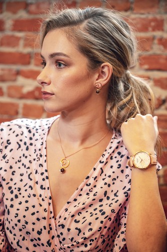 Orphelia Fashion Beżowy damski analogowy zegarek kwiat płatków OF711901 - Zdjęcie 5 z 6