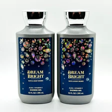 2x Bath & Body Works DREAM BRIGHT Shower Gel Wash Aloe + Vitamin E 10 fl oz each