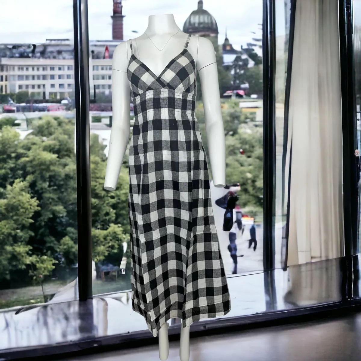 Black and white hot sale buffalo plaid dress