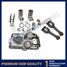 Overhaul Rebuild Kit+2pcs Connecting Rod for Kubota Z750 Engine
