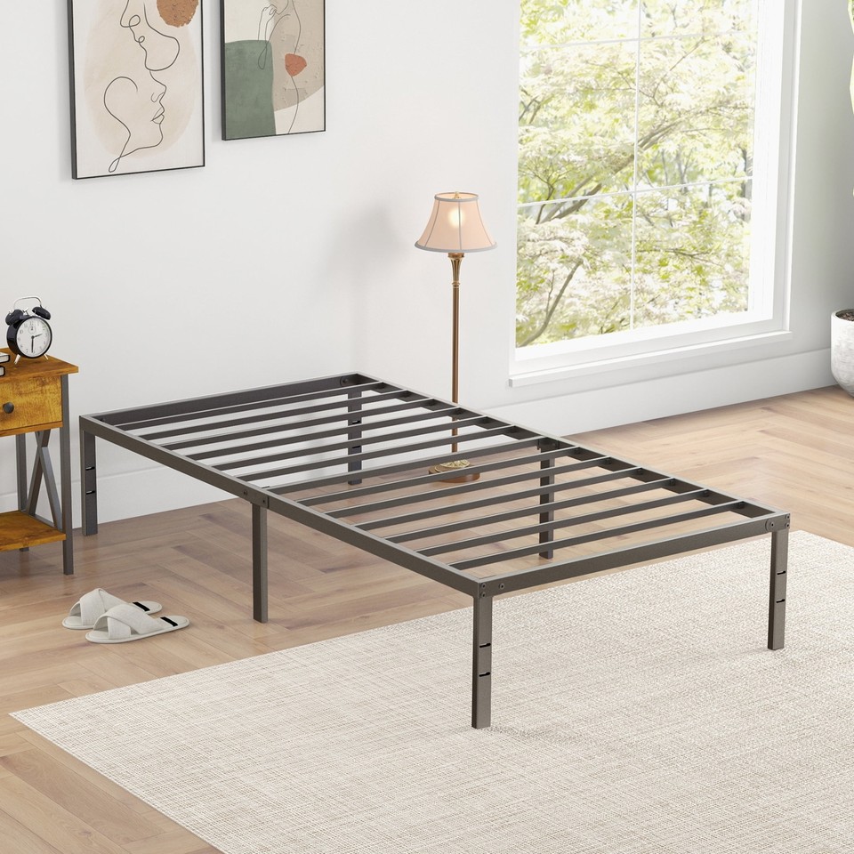 Sturdy Metal Twin Bed Frame with UnderBed Storage, No Box Spring Needed 711181247848 eBay