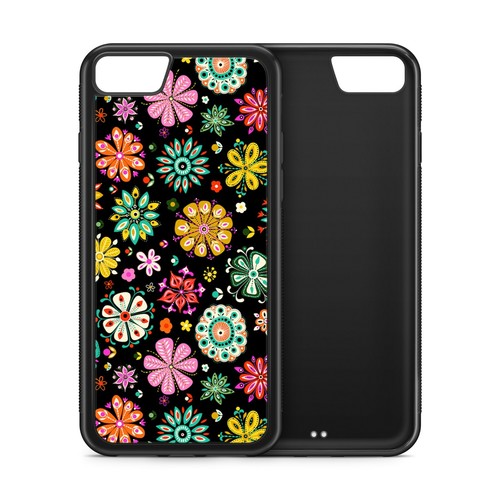 Abstract Flowers Colourful Art Floral Summer Pattern Rubber Phone Case - Zdjęcie 2 z 3