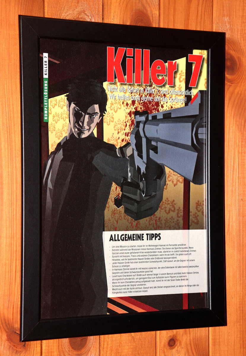 Killer7 GameCube Xbox PS2 Old Rare Small Promo Poster / Ad