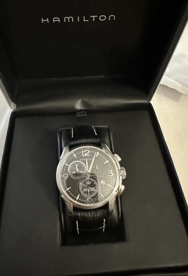 Reloj Hamilton Jazzmaster Hombre Negro con Correa de Cuero - H32612735 Foto 2 de 4