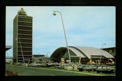 Aviation airplane postcard New York International Airport Idlewild Queens NY 
