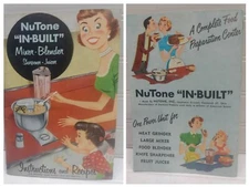 NuTone Built-in Food Center Kitchen System Instructions & Recipe Booklet Only