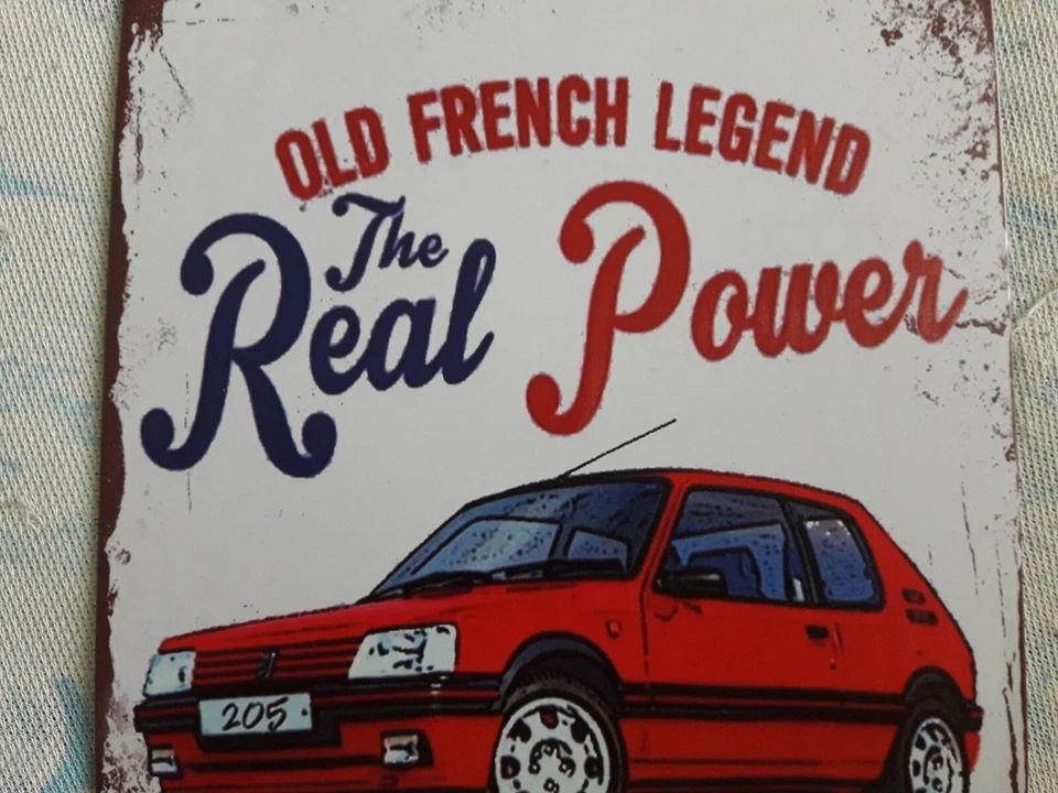 Plaque publicitaire en métal pour la "Peugeot 205" - Photo 4/4