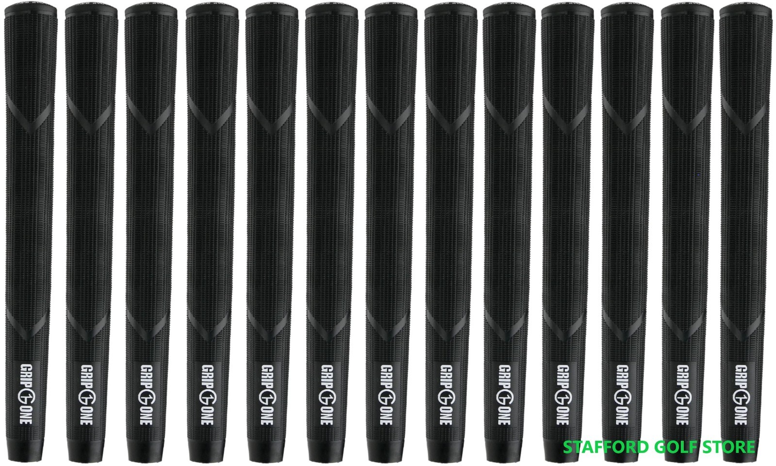 Grips Oversize +3/64" &ndash; 58 Round Core Set Of 13 &ndash; Black