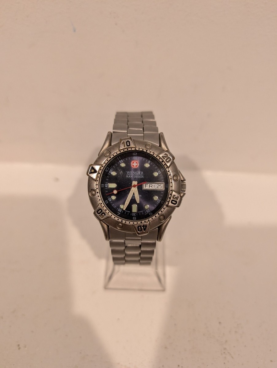 Swiss Army WENGER Diver 100 MTR Men Watch With New Battery
