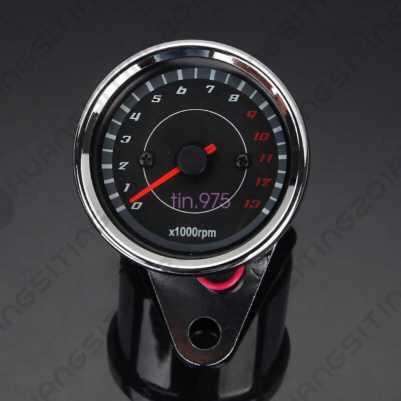 Universal Motorcycle LED Night Light Backlight Gauge Tacho Tachometer 13000RPM - Image 2 of 4