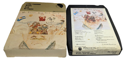 NEW PADS&SPLICE! JOHN LENNON Walls & Bridges BOXED 1974 B+ 8-track cartridge