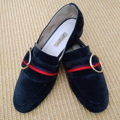 PAUL GREEN Slipper Mokkasins 5/38 38,5 nachtblau superweiches Velourleder 