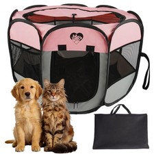 Dog Cat Playpen  Pet Cage - Indoor Outdoor, Portable Foldable Pop Up, Removabl...