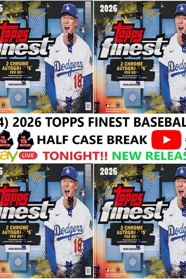 BREAK 585 & 586 2026 TOPPS FINEST MLB HOBBY BOX & 2025 CHROME NFL MEGA