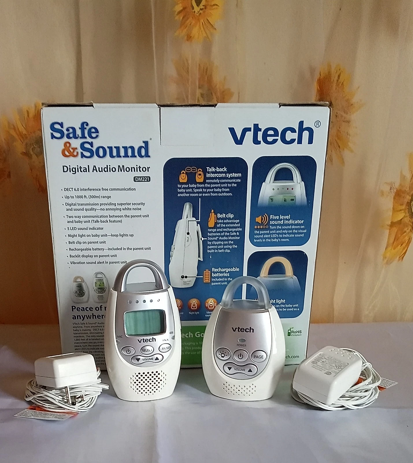 VTech DM221 Audio Baby Monitor.