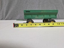 Vintage Tonka Green Metal Farm Trailer Toy, Just Over 10 Inches Long
