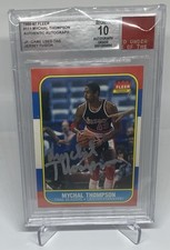 1986-87 Fleer Jersey Fusion Mychal Thompson Autograph Tag