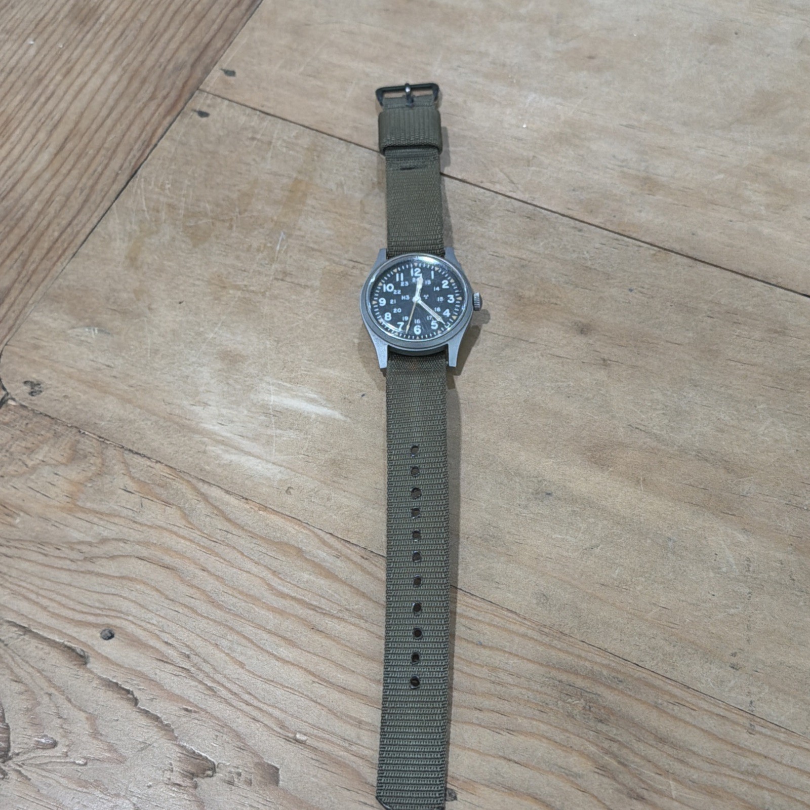 Vintage Hamilton MIL-W-46374B US Military Issue H3 Manual Wind Watch 1983 WORKS