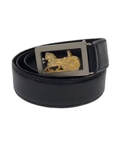 CELINE Women's Leather Belt in Black