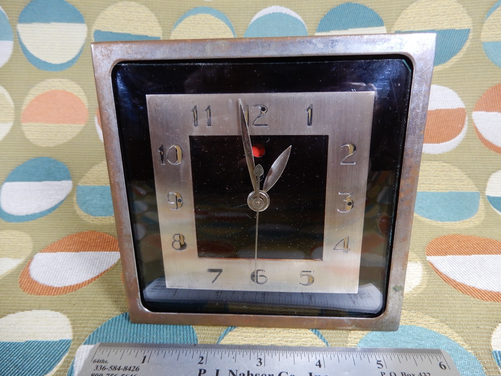 Telechron 4F52 "Debutante" Silver Electric Clock Good Condition Serviced
