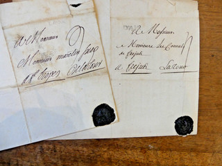 1763 lot de 2 lettres avec marque postale concerne les réquisition pour logement