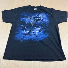 Vintage y2k Liquid Blue Dragon T Shirt XL Cyber Mall Goth men's 2007