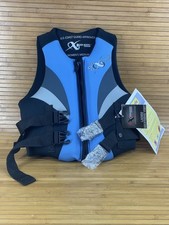 XPS Extreme Women's Med Coast Guard Approved Life Vest Baby Blue Gray Black NWT