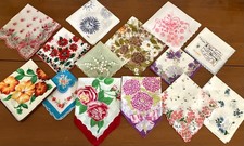 Lot of 14 - Vintage - Handkerchiefs - Very Nice , Clean Condition.