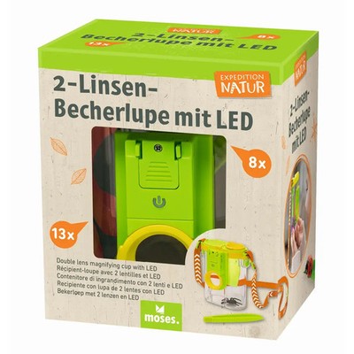 Expedition Natur 2-Linsen-Becherlupe mit LED