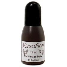 VersaFine Pigment Ink Refill .5oz-Vintage Sepia - RF-054