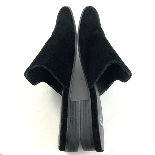 Eileen Fisher Damen 8 Samt Flache Loafer Pantoletten Slipper Pantolette Schwarz NEUWERTIG - Bild 4 von 7