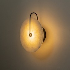 Modern LED Nordic Stone Wall Lamp Natural Marble Lampshade Wall Sconce Lighting