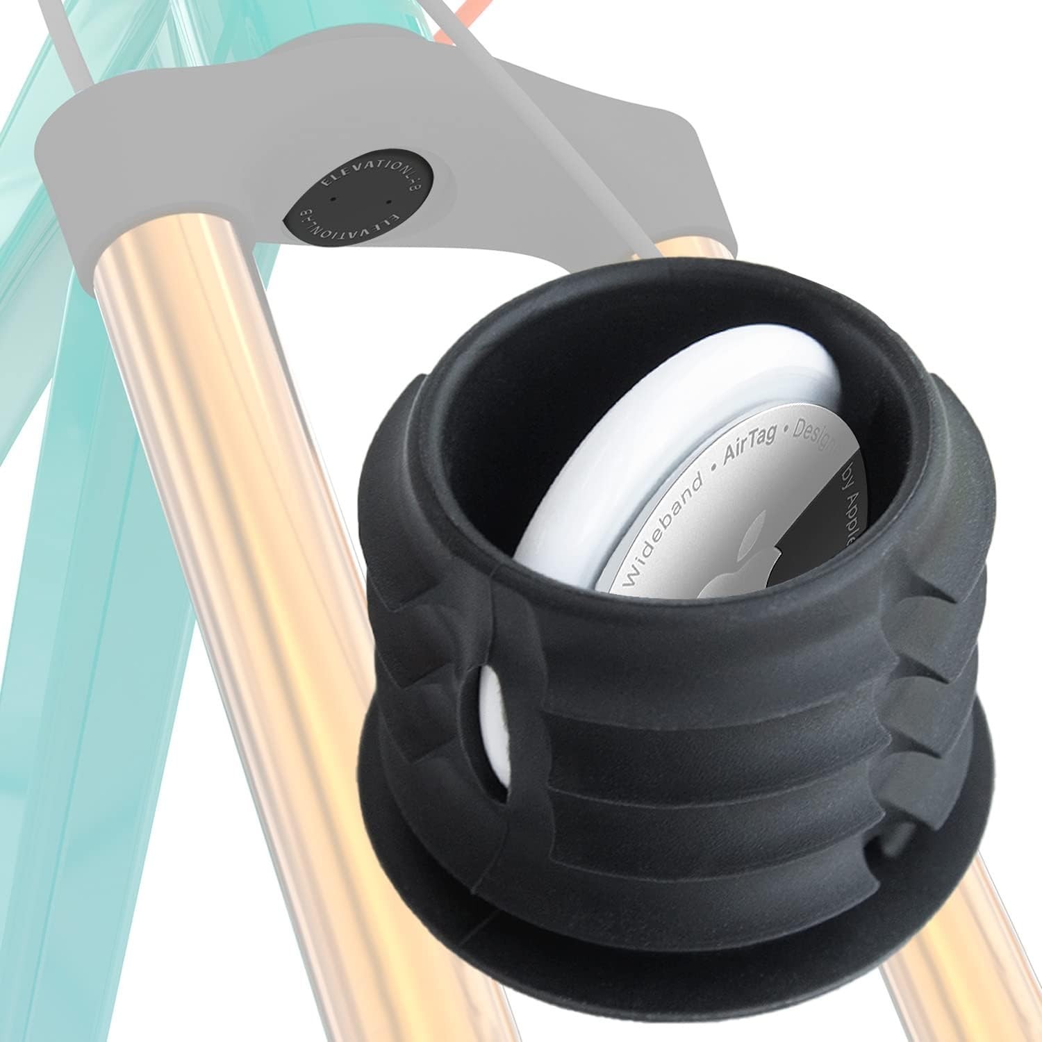 Tagvault Airtag Mountain Bike (Pack of 2) - the Hidden Airtag Fork Mount for Tap