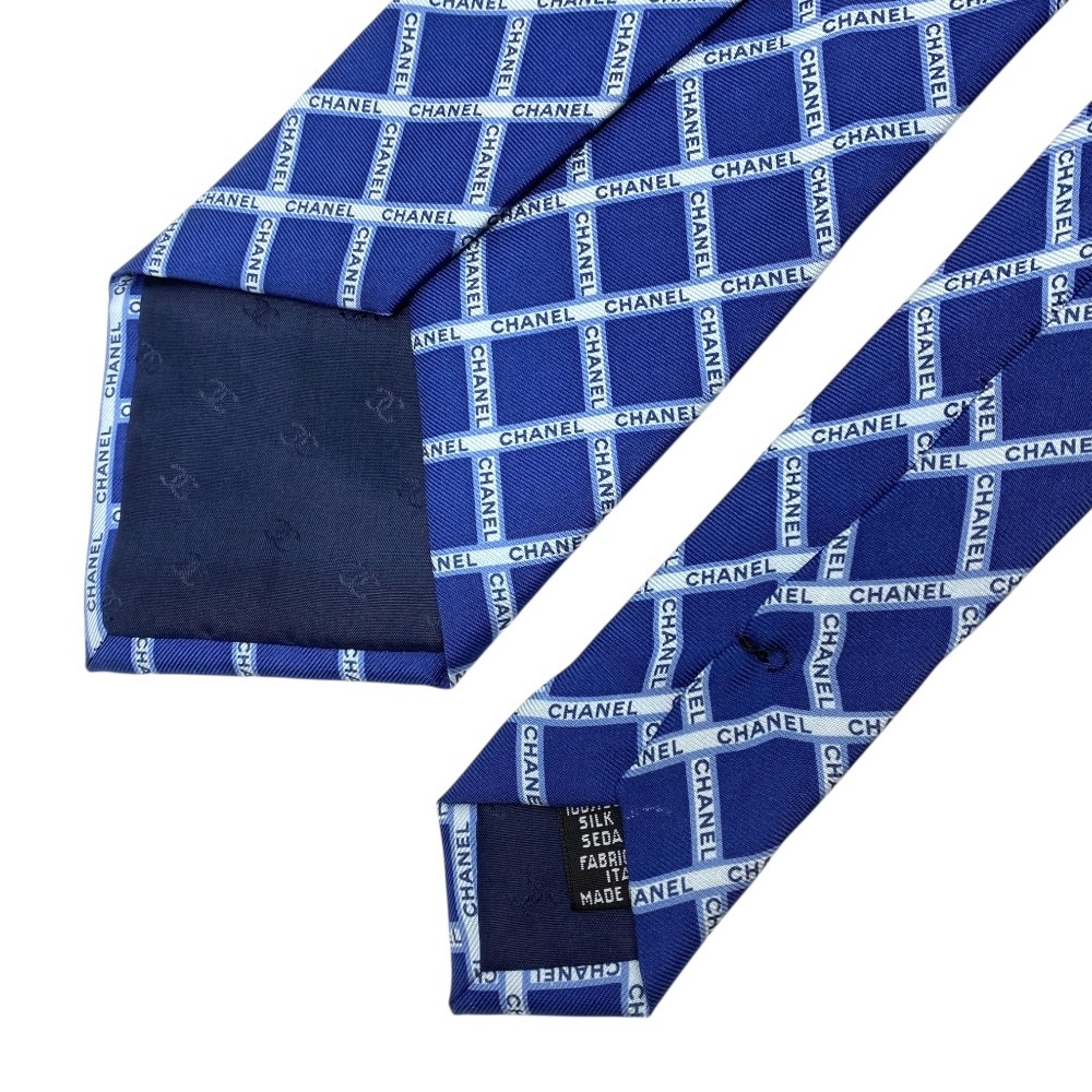 Chanel Tie Loop Regular Accessories Plaid Logo Si… - image 5