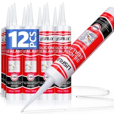 Clear Advanced Silicone Caulk & Sealant, 10Oz Cartridge, 100% Waterproof RTV Sil