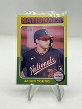 2024 Topps Heritage #394 Jacob Young Rookie Card Washington Nationals. rookie card picture