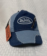 Von Dutch Hat ZIP IT & FLIP IT - BLUE DENIM T...