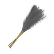  15Pcs Faux Pampas Grass,21"/55cm Fake Pampas Grass Decor for Living Dark Gray