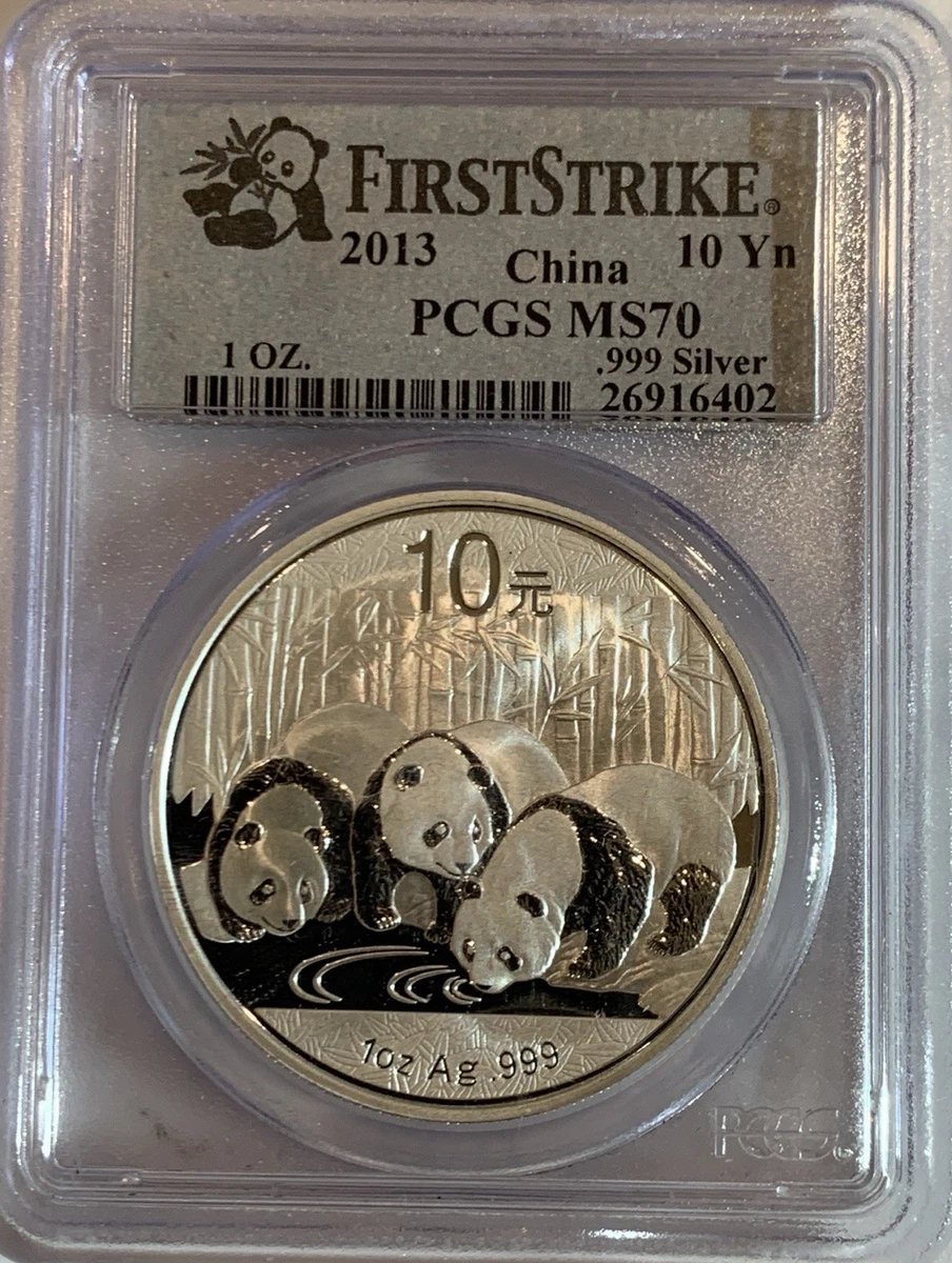 Chinese Panda PCGS Grade MS 70 1 oz Precious Metal Content per