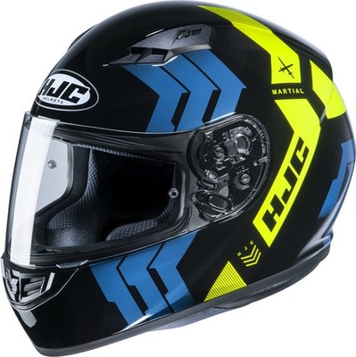Hjc Cs15 Martial Mc4H Black Blue Yellow Full Face Motorcycle Helmet