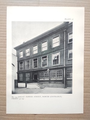 34 Great Tower Street, Tower Hill (gehängt gezeichnet & geviertelt) - antiker Druck - 1934