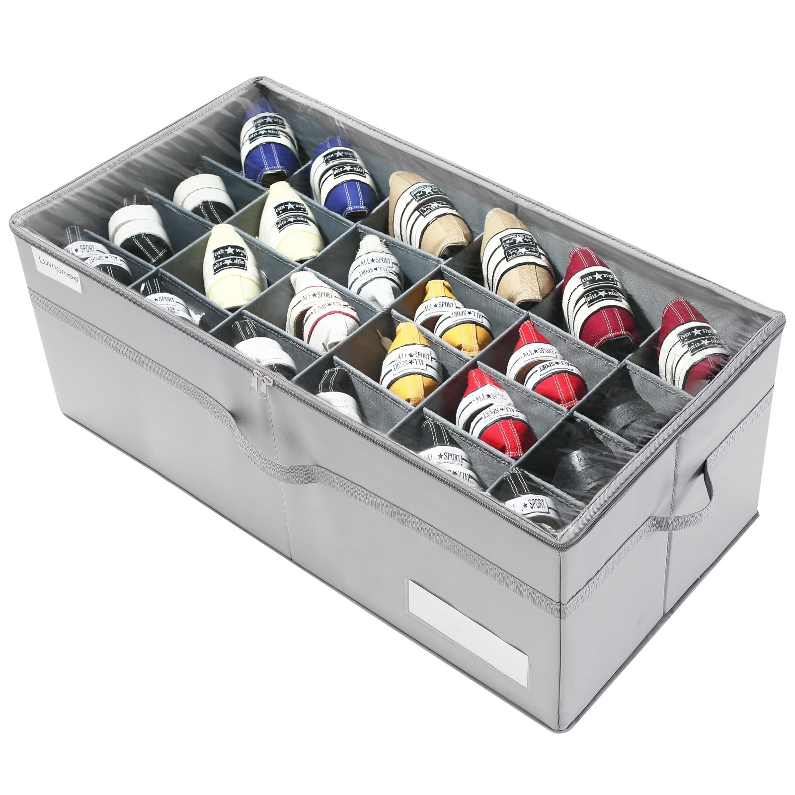 Shoe Organizer for Closet, Fits 24 Pairs, Large Shoe Box Storage Containers, ...-image