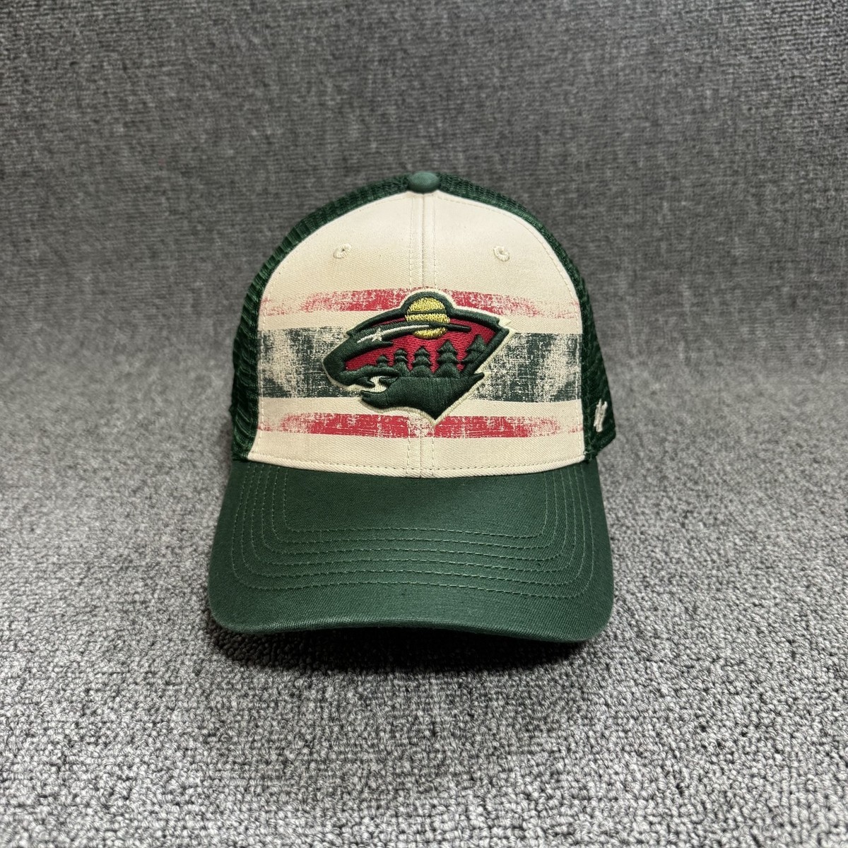 '47 Brand Minnesota Wild Trucker Snapback Green Retro NHL Hat