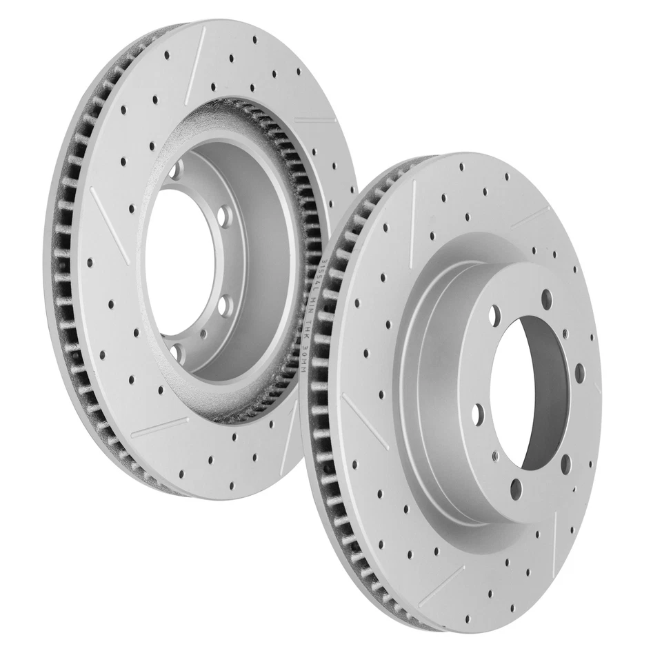 Rotores de freno delanteros traseros pastillas de cerámica para Toyota 4Runner Lexus GX460 2010-2023 Foto 2 de 4