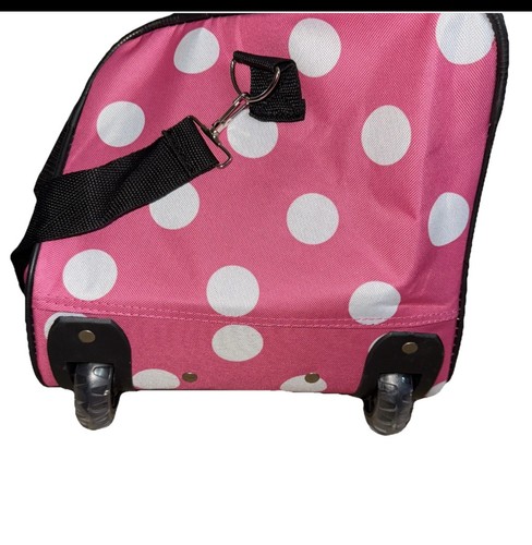 Rockland Rolling Pink Dot Duffel Bag 22", NEW W/TAGS - Picture 11 of 12